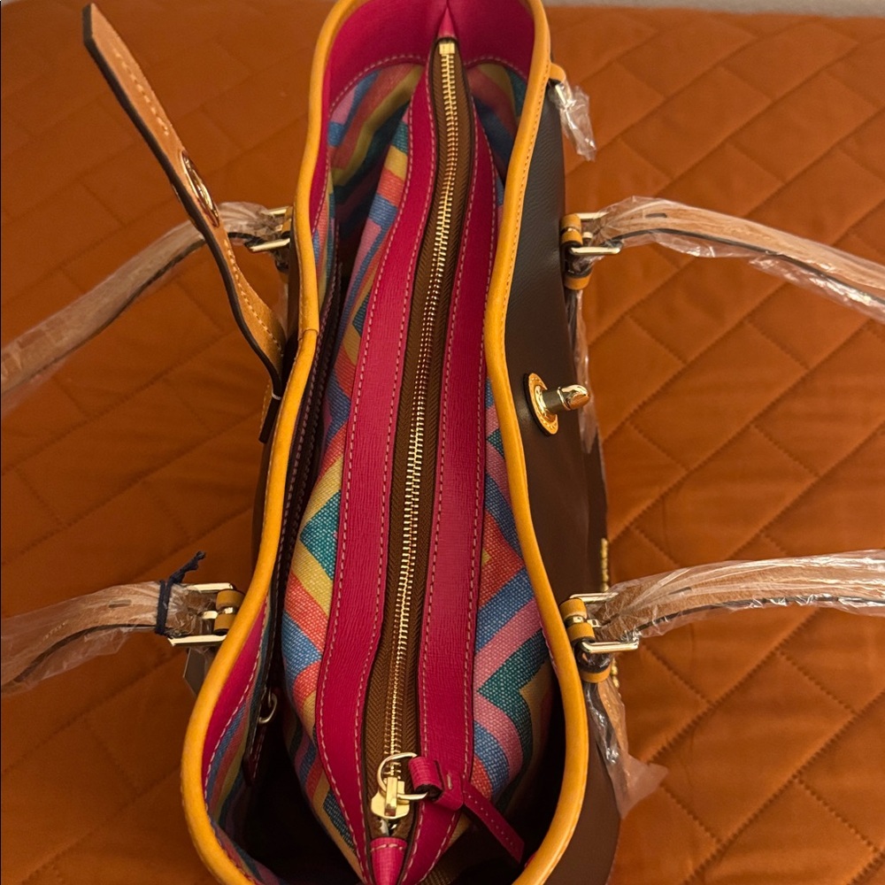 Dooney & Bourke Black and Tan Hobo Bag - Picture 4 of 4